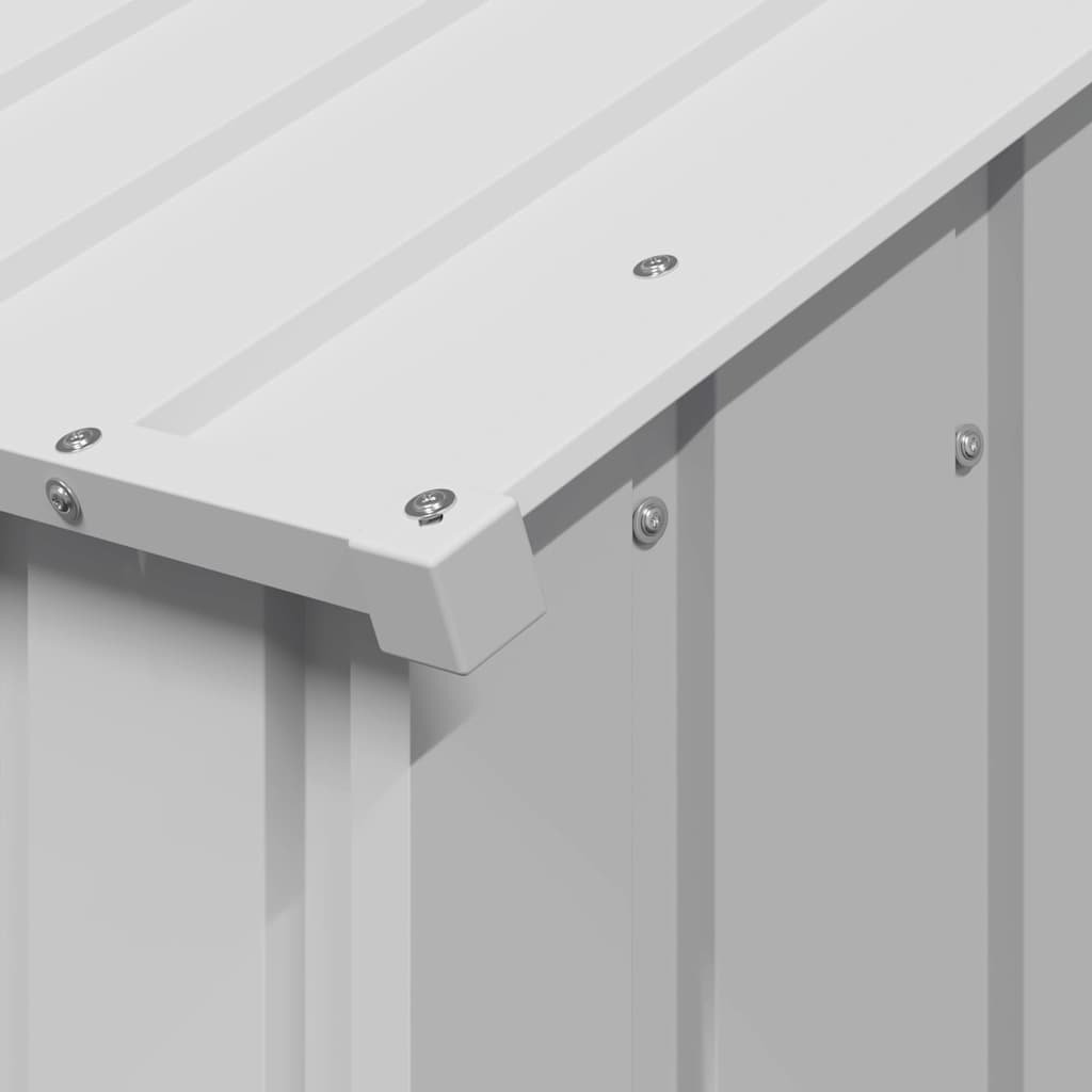 dog kennel with roof, 114x202x101cm, galvanized steel