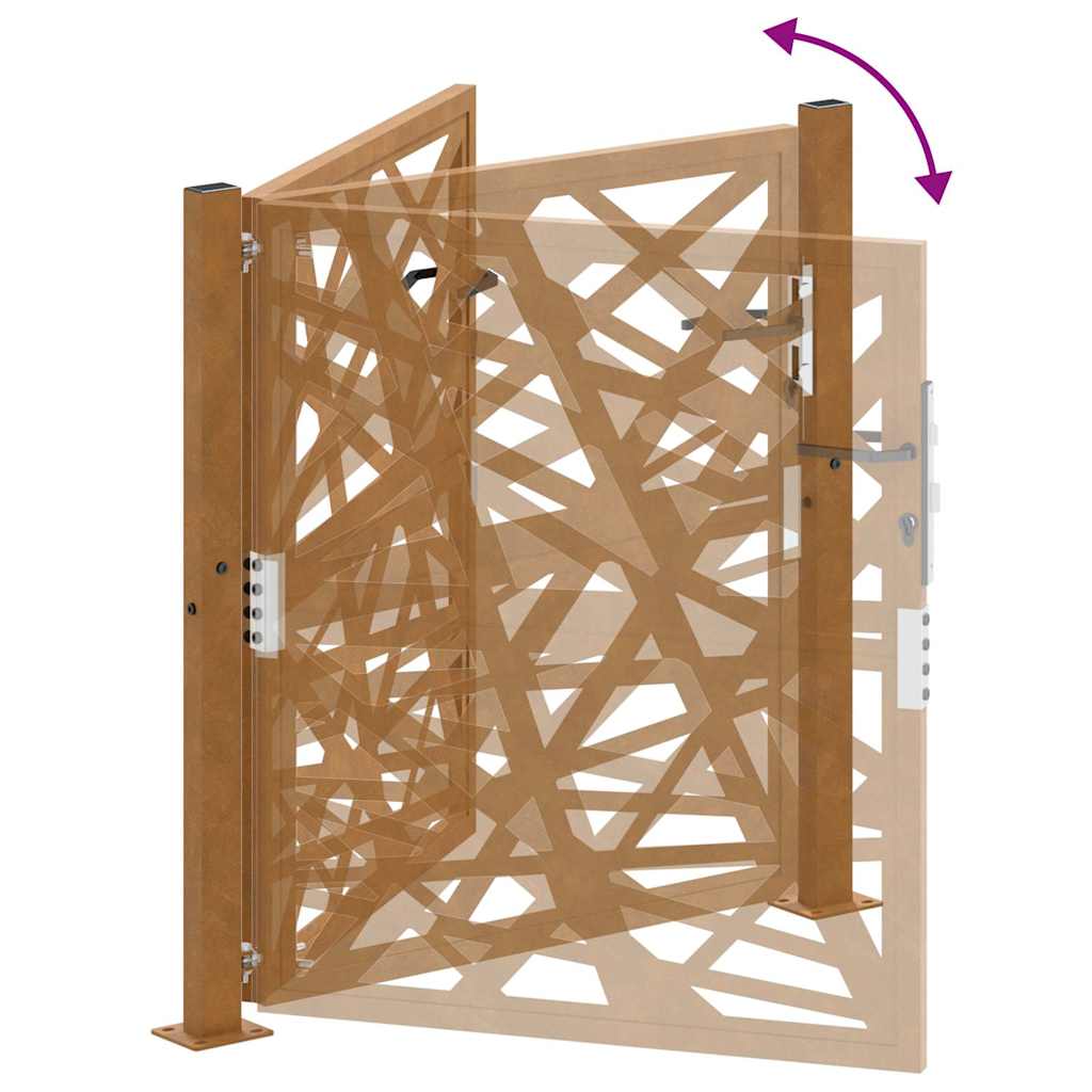 sodo vartai 105x105 cm atmosferos poveikiui atsparaus plieno