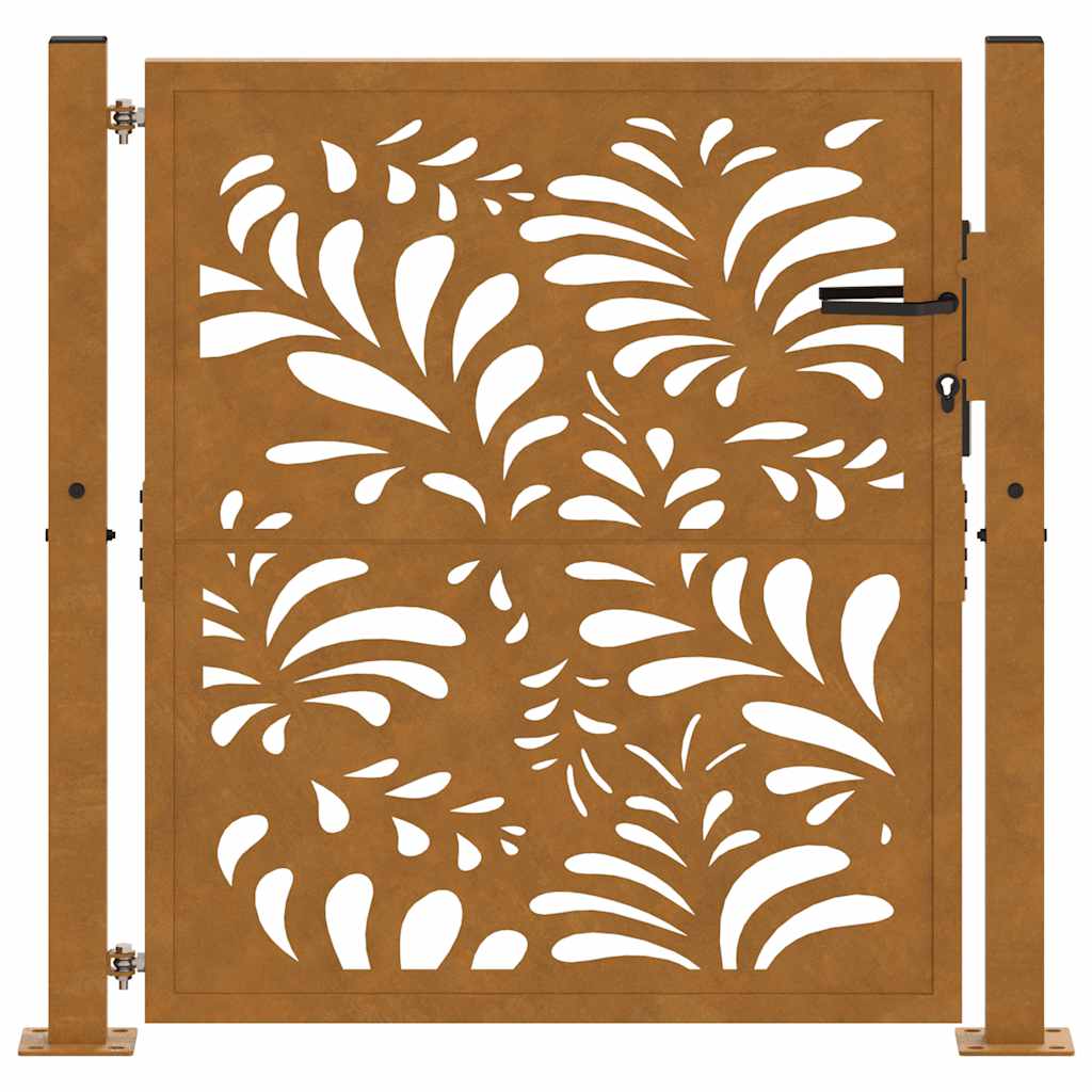 Sodo vartai, 100x100 cm, atsparūs oro sąlygoms, plienas, banguotos konstrukcijos