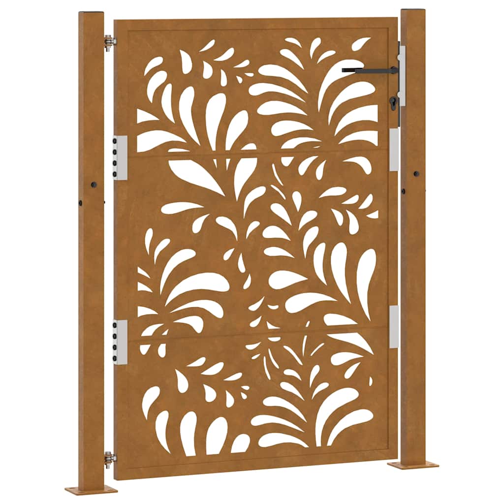 sodo vartai 105x130cm atmosferos poveikio plieno bangų dizainas