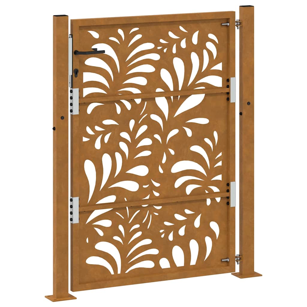 sodo vartai 105x130cm atmosferos poveikio plieno bangų dizainas