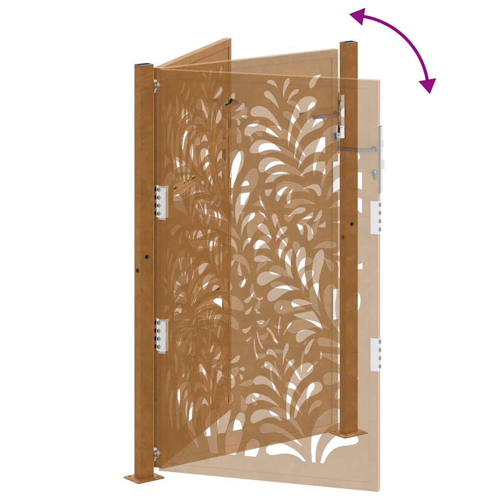 sodo vartai 105x155cm atmosferos poveikio plieno bangų dizainas