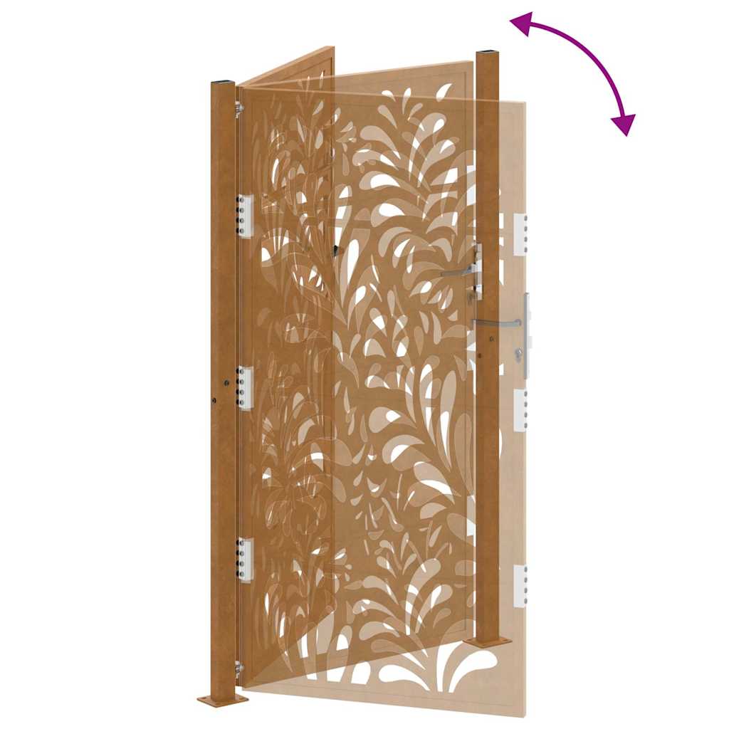 sodo vartai 105x180cm atmosferos poveikio plieno bangų dizainas