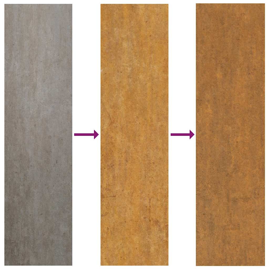 sodo vartai 105x180cm atmosferos poveikio plieno bangų dizainas