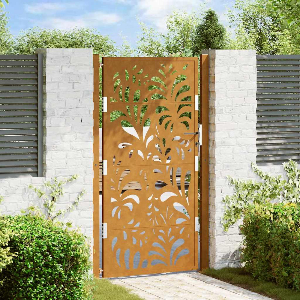 sodo vartai 105x180cm atmosferos poveikio plieno bangų dizainas