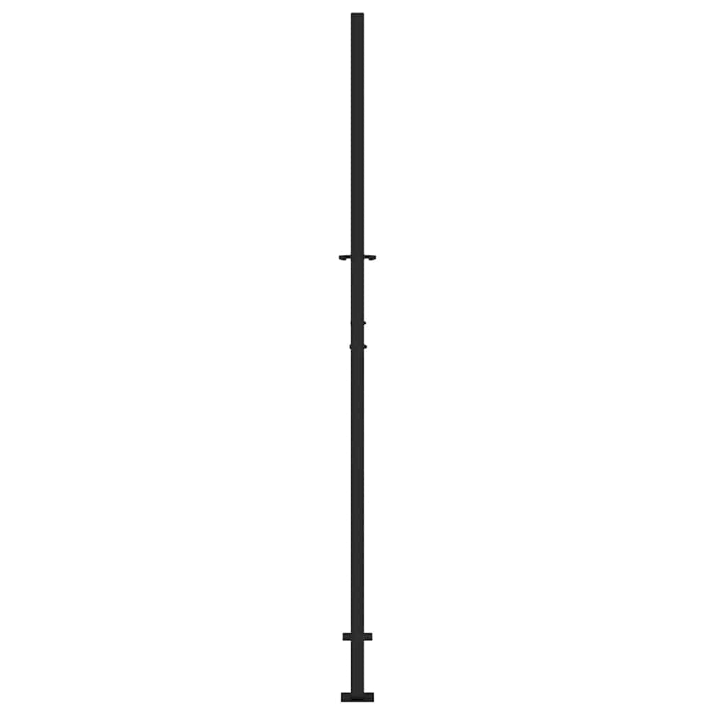 sodo vartai juodi 105x205 cm plieno pėdsakų dizainas