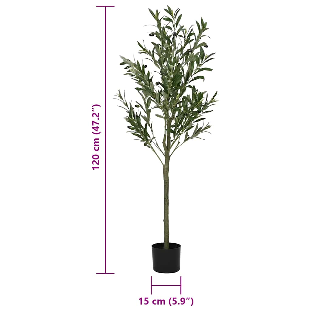 Mākslīgā olīvkoka, zaļā krāsā, 120cm, 450 lapas