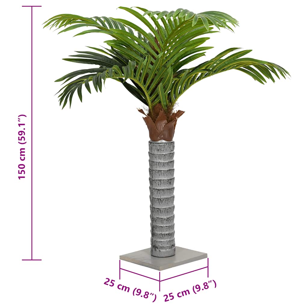 Dirbtinė palmė, žalios spalvos, 150cm, 12 lapų