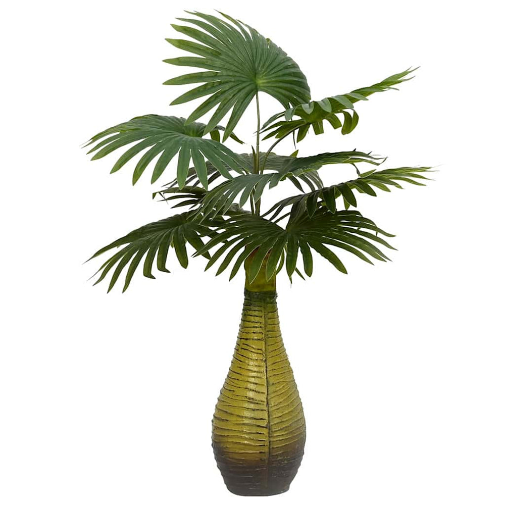 Artificial palm plant, green, 65cm, 9 leaves