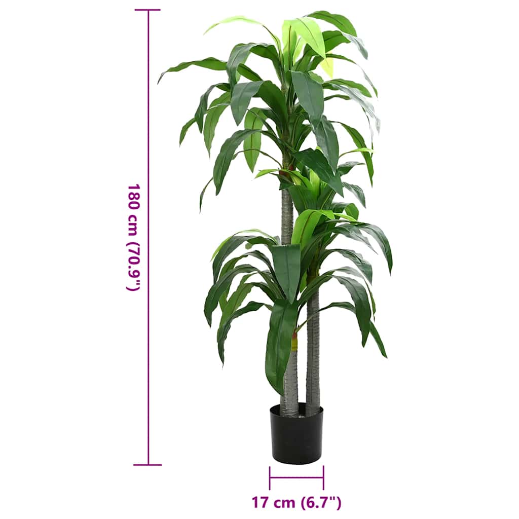 Dirbtinis dracenos medis, žalios spalvos, 180cm, 36 lapai