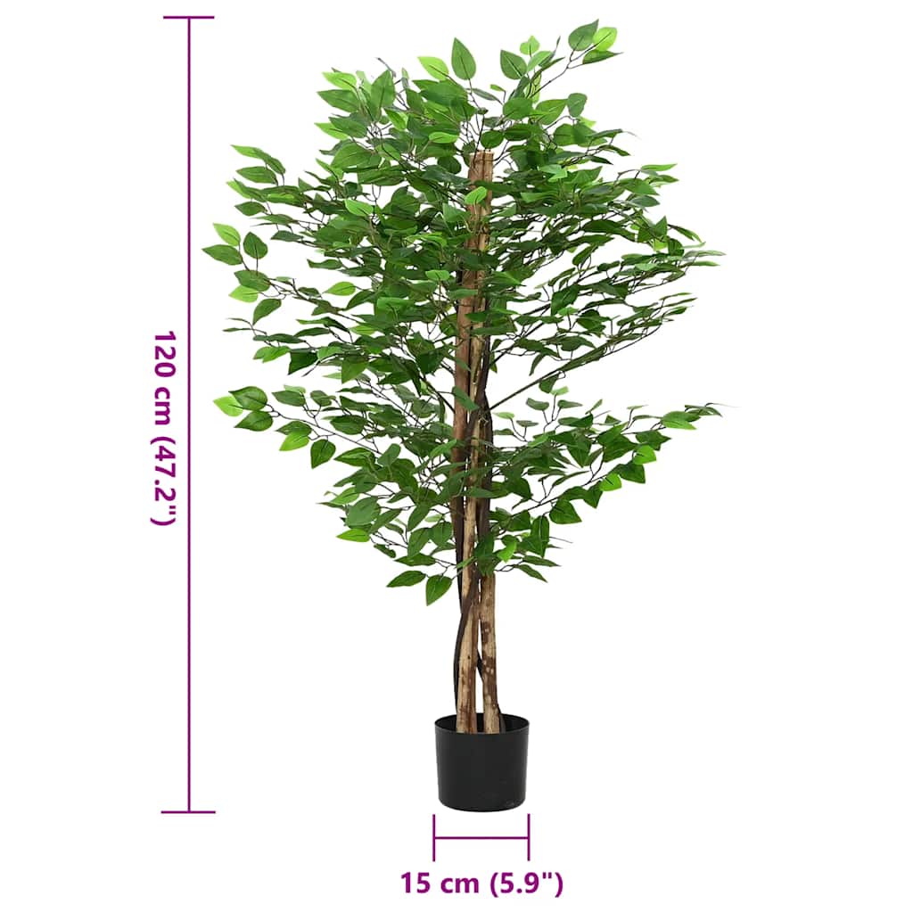 Dirbtinis fikuso augalas, žalios spalvos, 120cm, 788 lapai