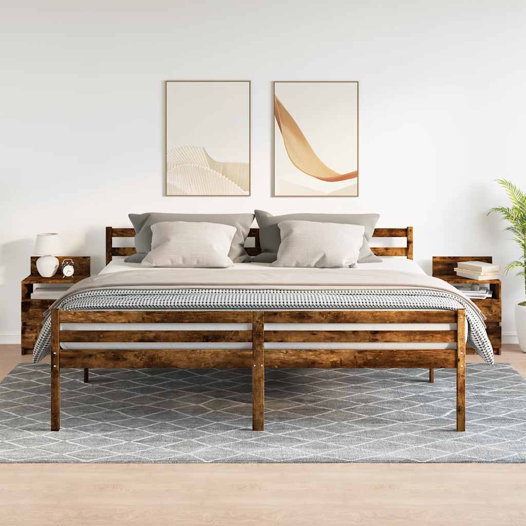 2-Drawer Nightstands, 2 pcs, Smoky, 40x33x60cm