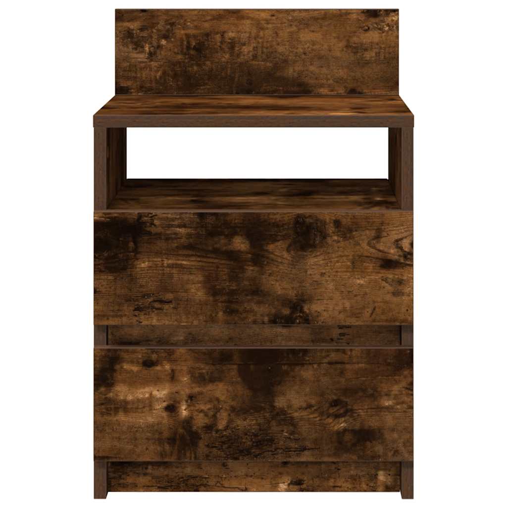 2-Drawer Nightstands, 2 pcs, Smoky, 40x33x60cm