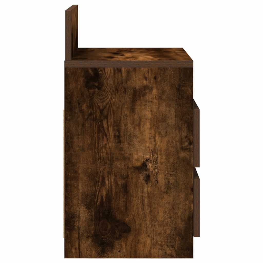 2-Drawer Nightstands, 2 pcs, Smoky, 40x33x60cm