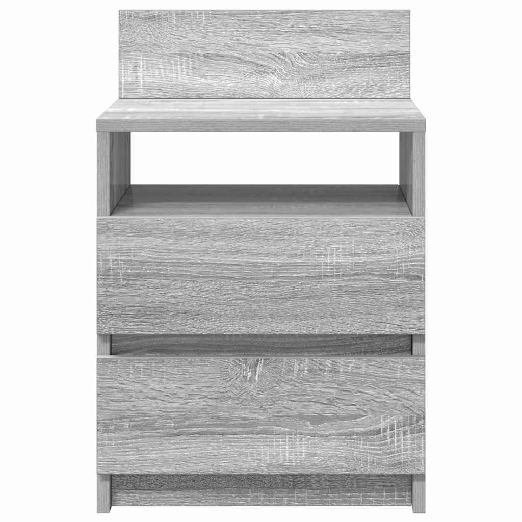 Nightstands with 2 drawers, 2 pcs., gray, 40x33x60cm