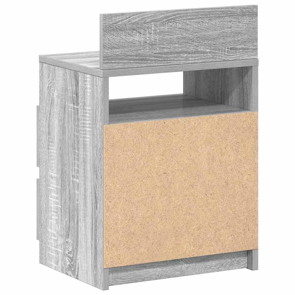 Nightstands with 2 drawers, 2 pcs., gray, 40x33x60cm