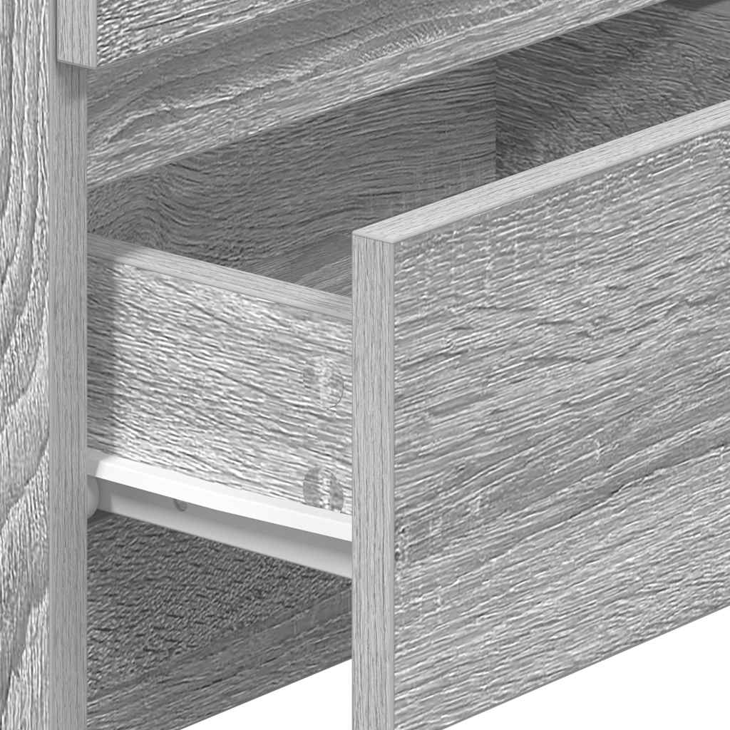 Nightstands with 2 drawers, 2 pcs., gray, 40x33x60cm