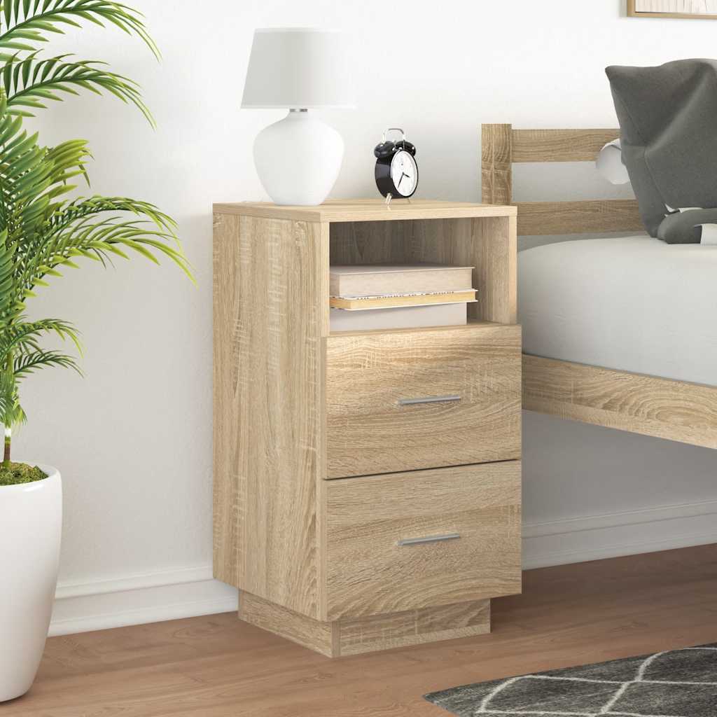 Nightstand with 2 drawers, Sonoma, 36x36x68cm
