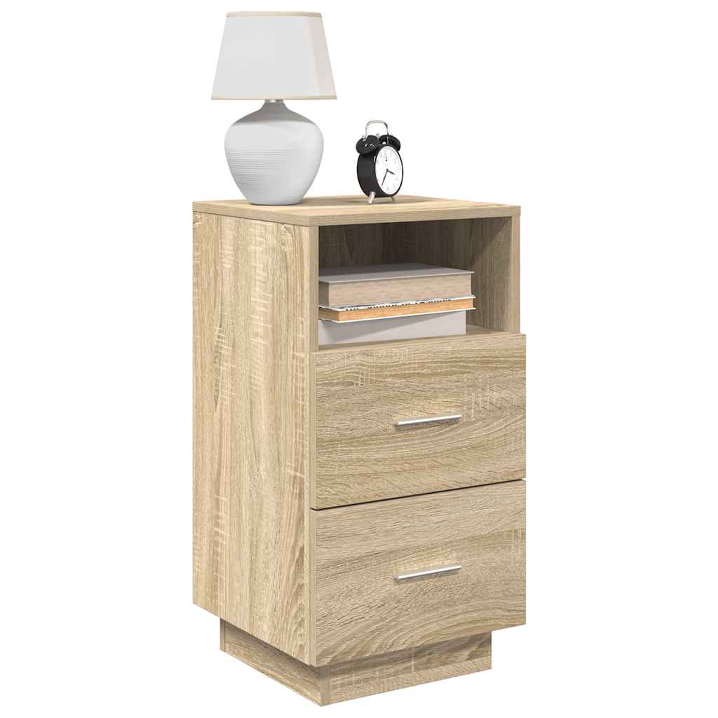 Nightstand with 2 drawers, Sonoma, 36x36x68cm
