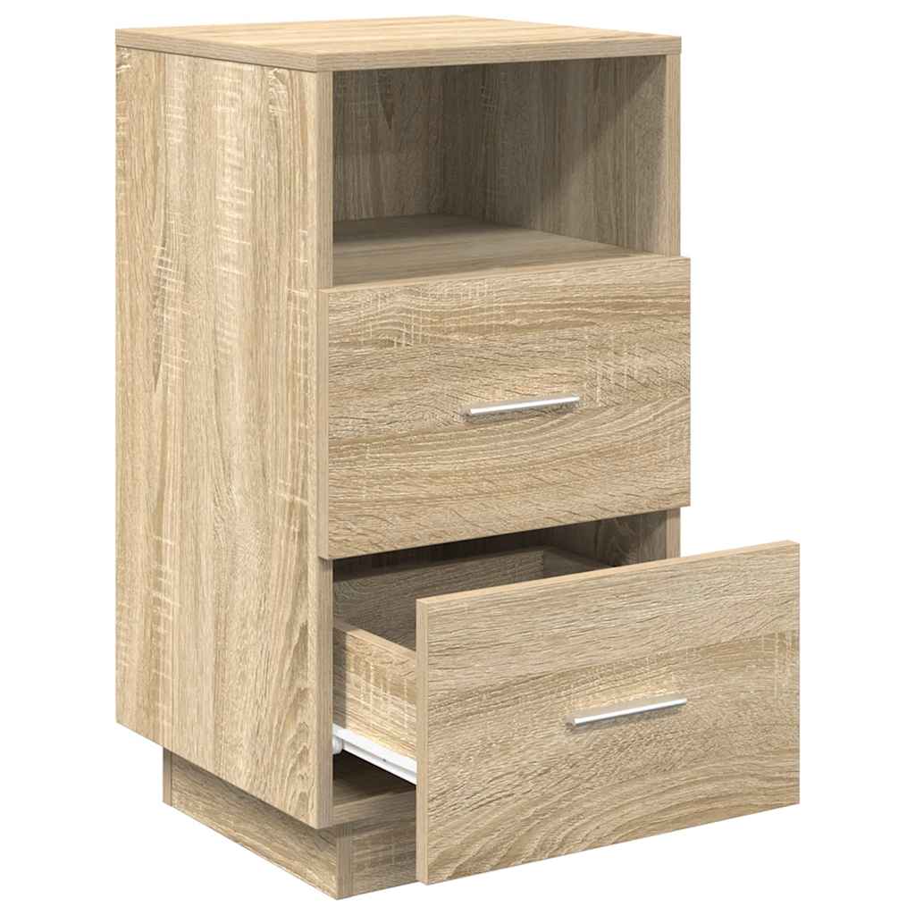 Nightstand with 2 drawers, Sonoma, 36x36x68cm