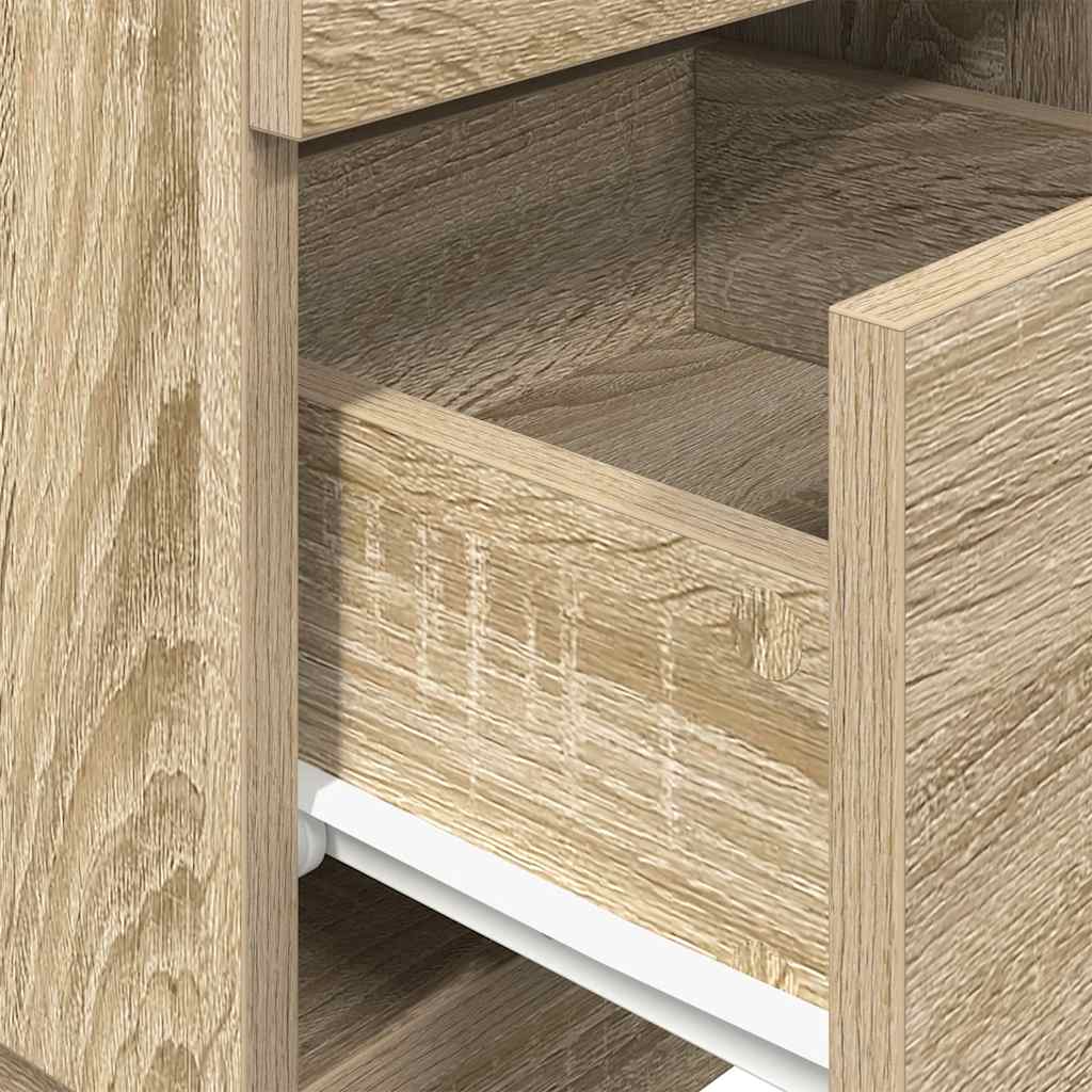 Nightstand with 2 drawers, Sonoma, 36x36x68cm