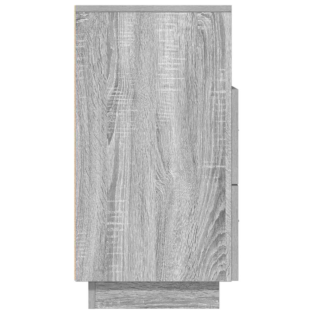 Nightstand with 2 drawers, gray, 36x36x68cm