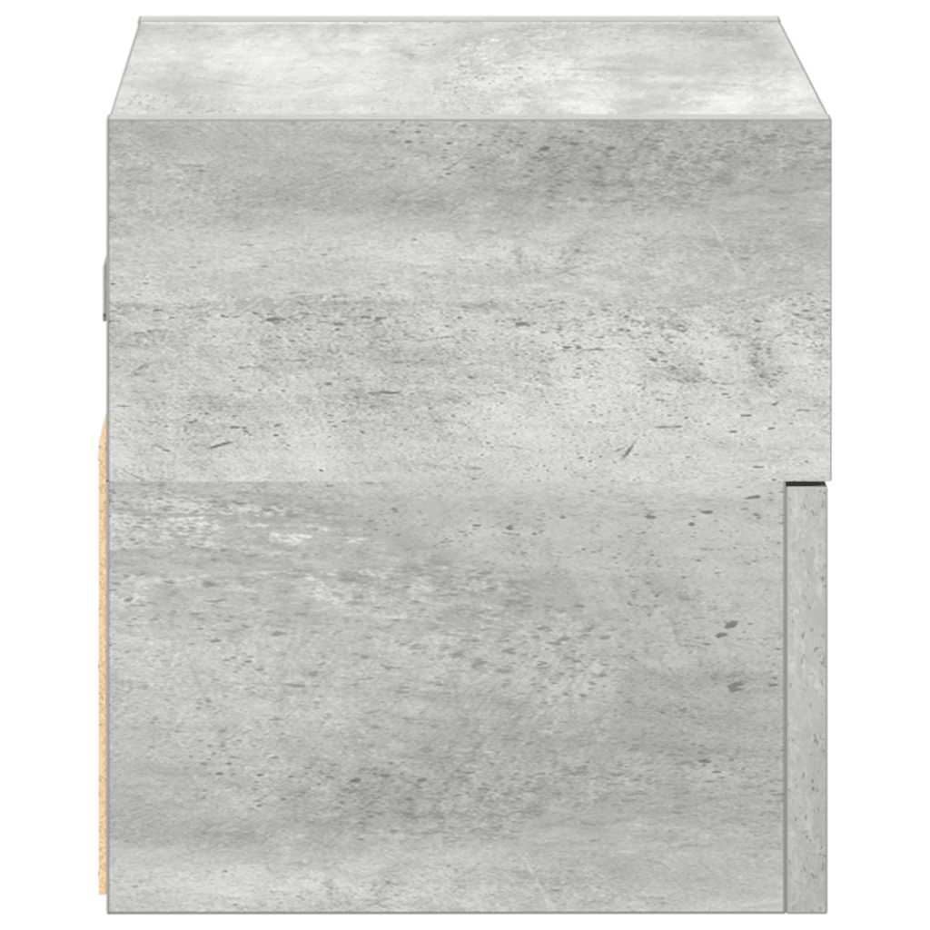 Wall-mounted nightstand, gray, 45x26x28.5cm
