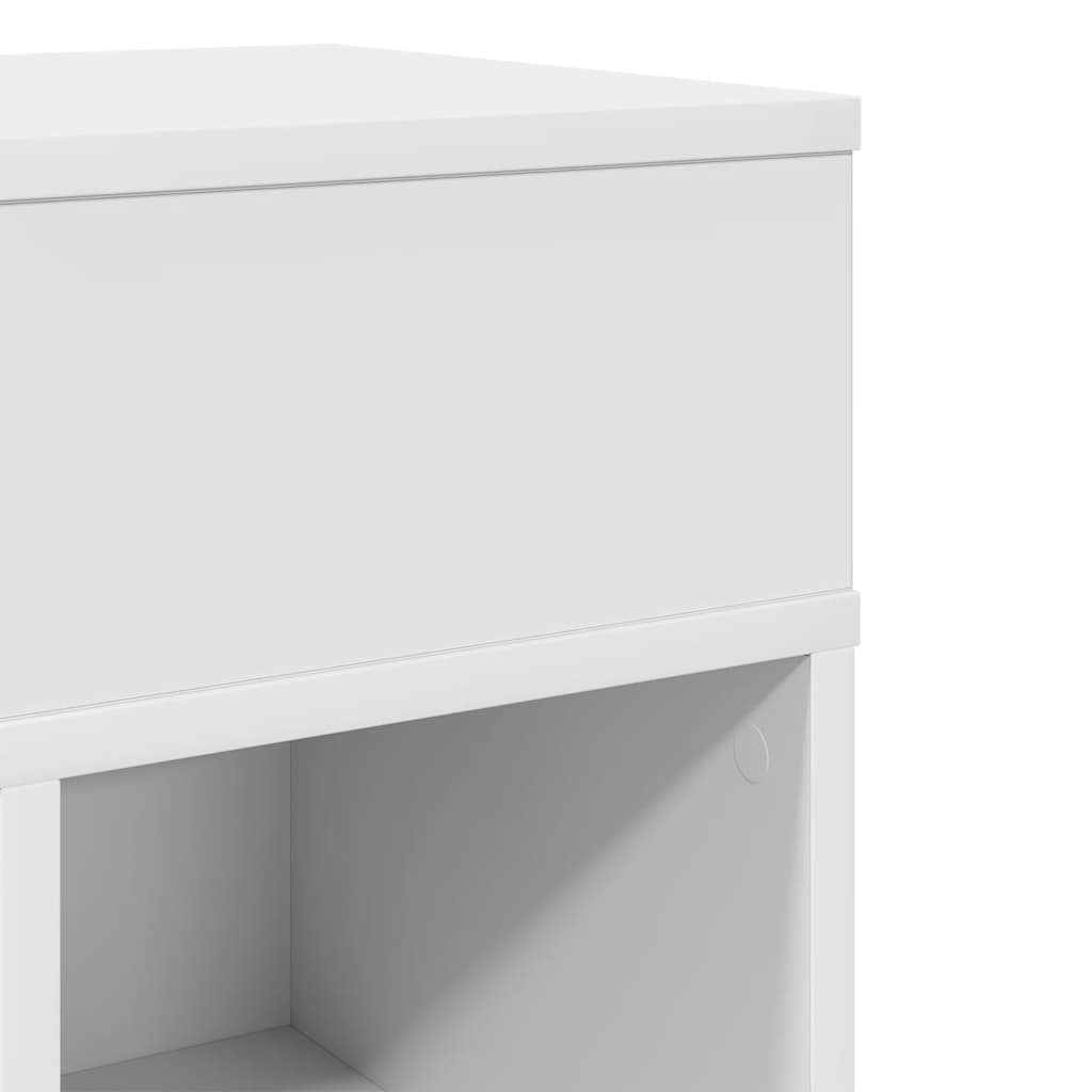 Bedside cabinets with drawers, 2 pcs., white, 25x31x66cm