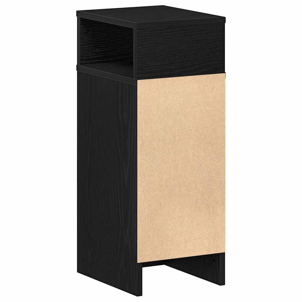 Nightstands with drawers, 2 pcs., black, 25x31x66cm