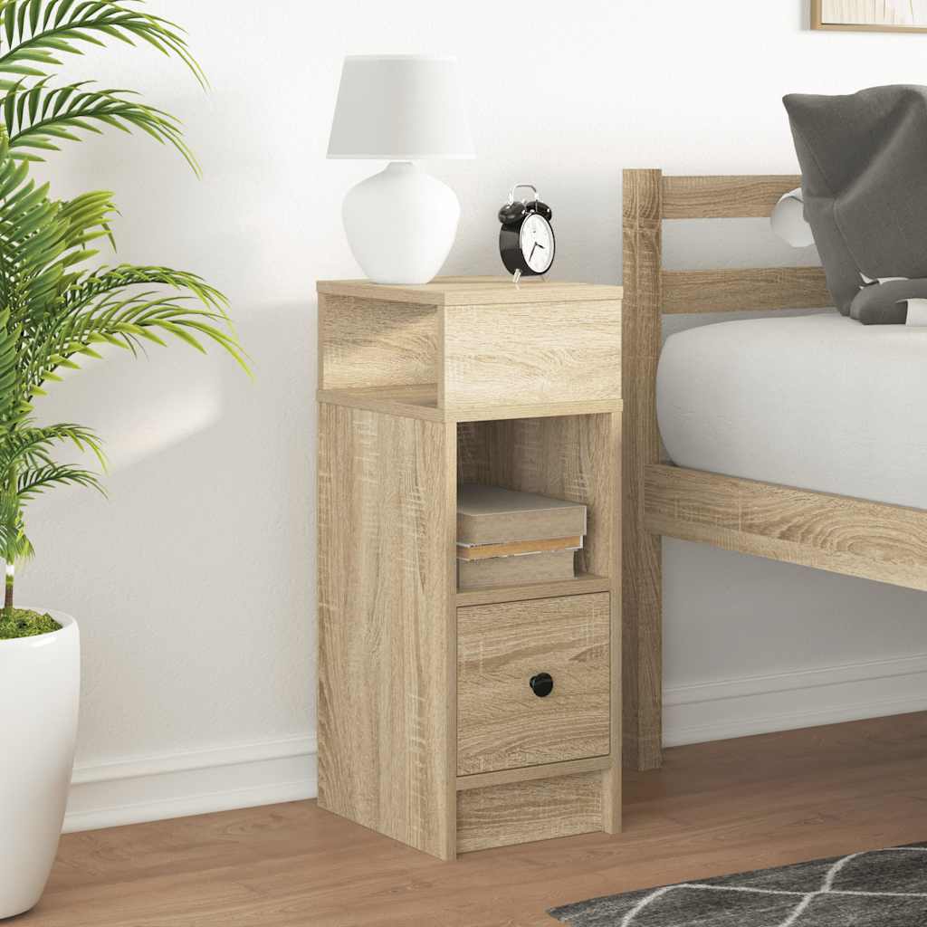Bedside cabinet with drawer, sonoma, 25x31x66cm