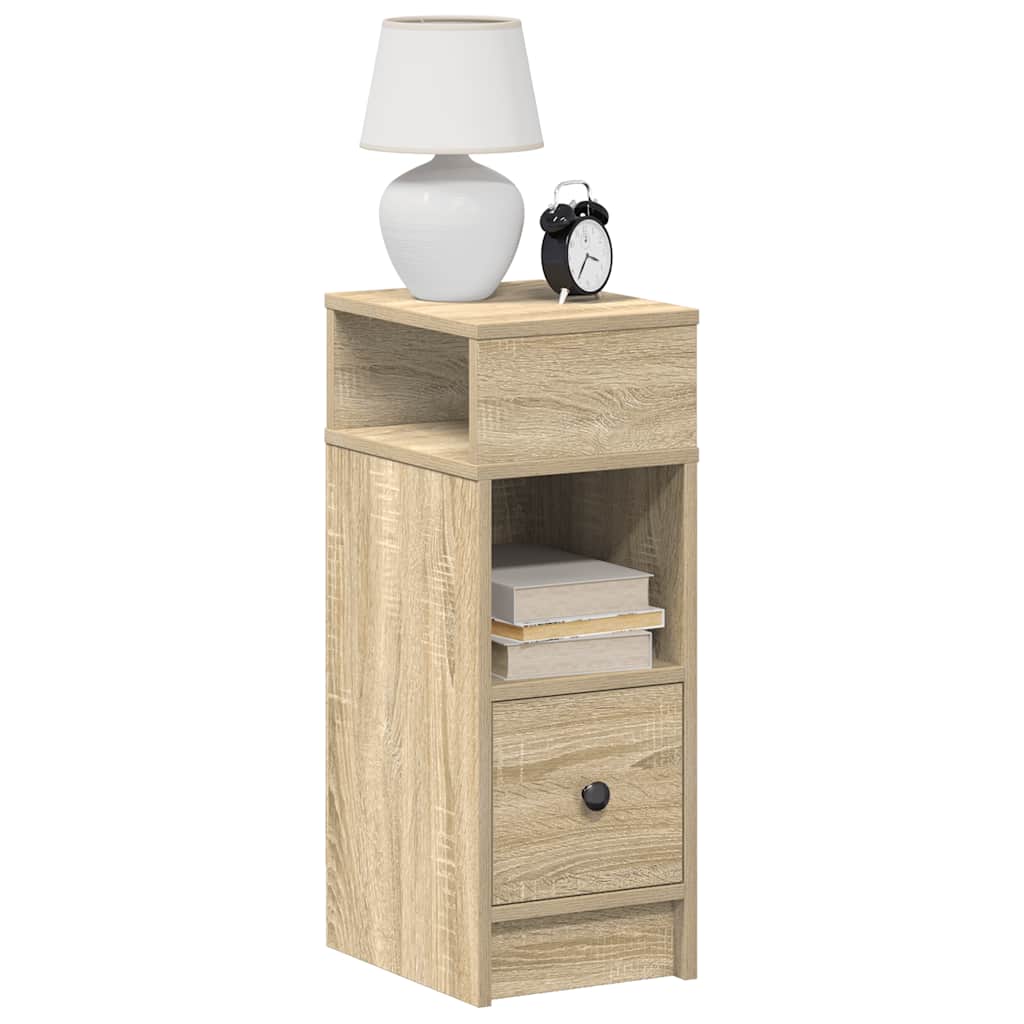 Bedside cabinet with drawer, sonoma, 25x31x66cm