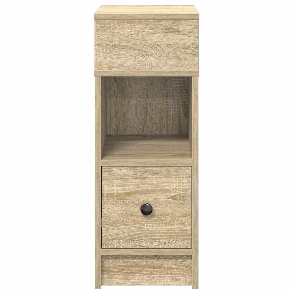 Nightstands with drawers, 2 pcs., sonoma, 25x31x66cm