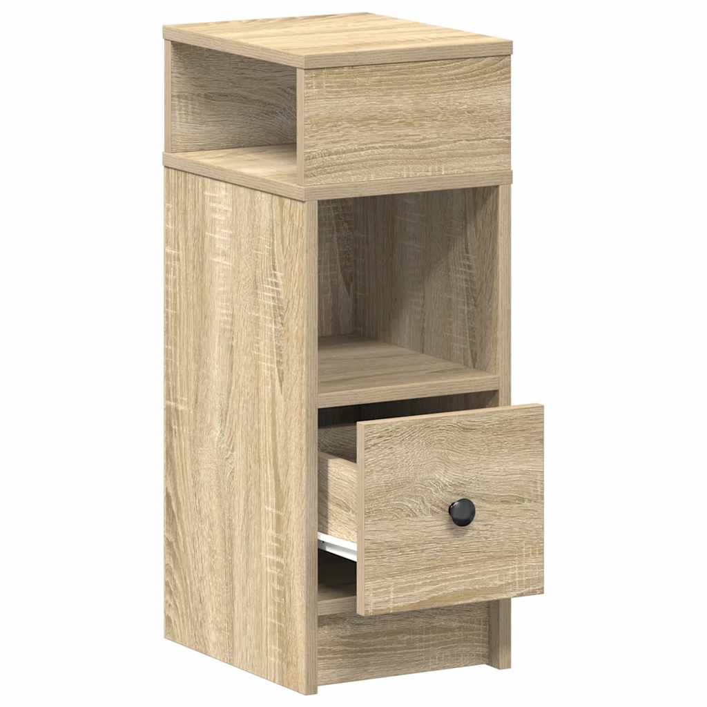 Nightstands with drawers, 2 pcs., sonoma, 25x31x66cm