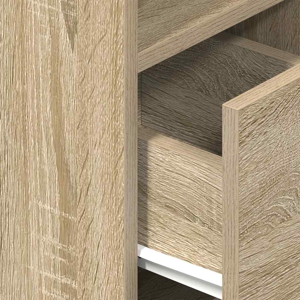 Nightstands with drawers, 2 pcs., sonoma, 25x31x66cm