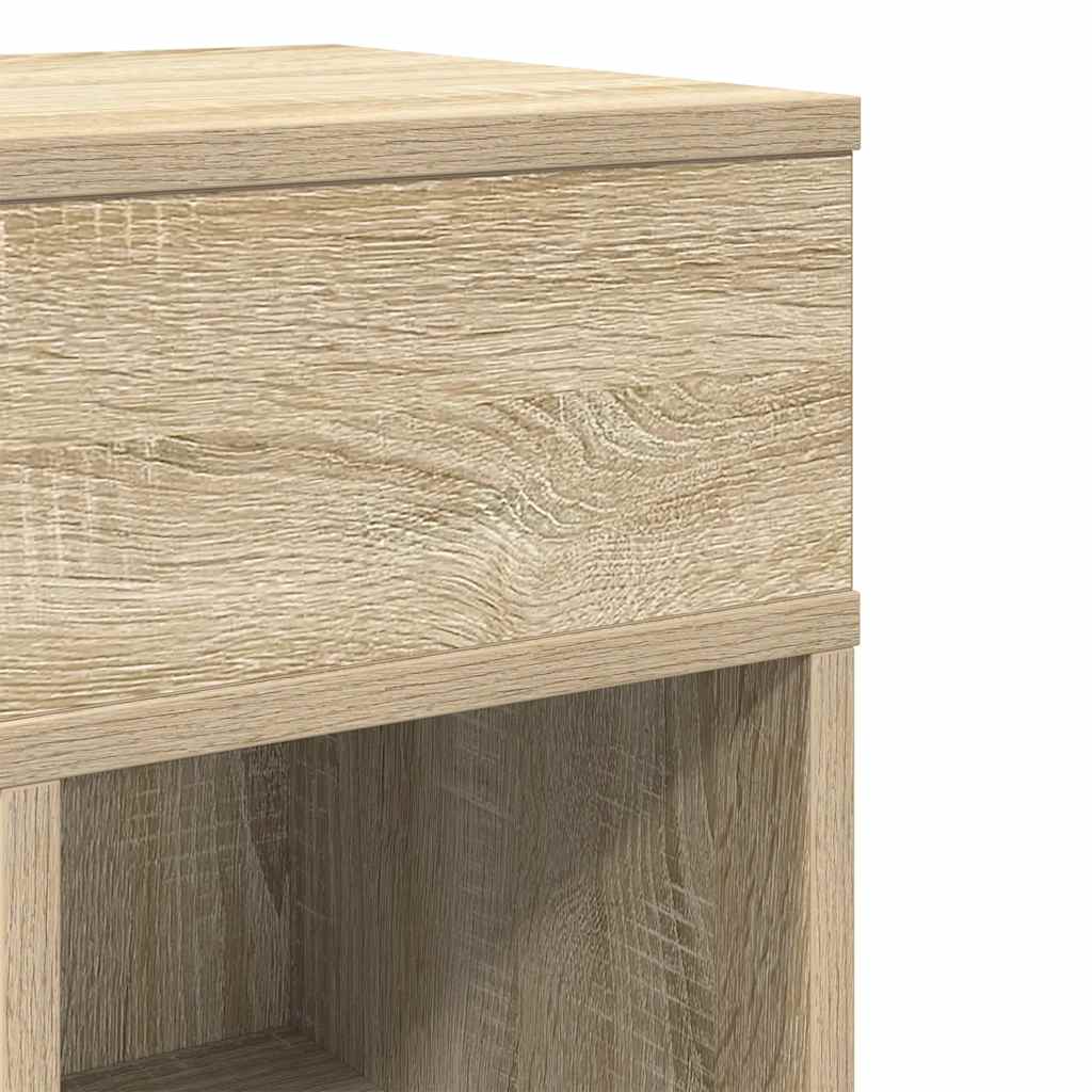 Nightstands with drawers, 2 pcs., sonoma, 25x31x66cm