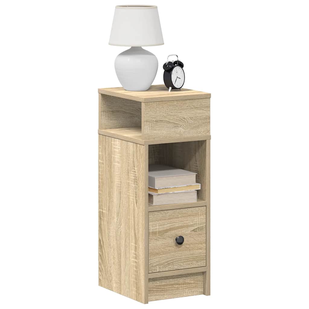 Nightstands with drawers, 2 pcs., sonoma, 25x31x66cm