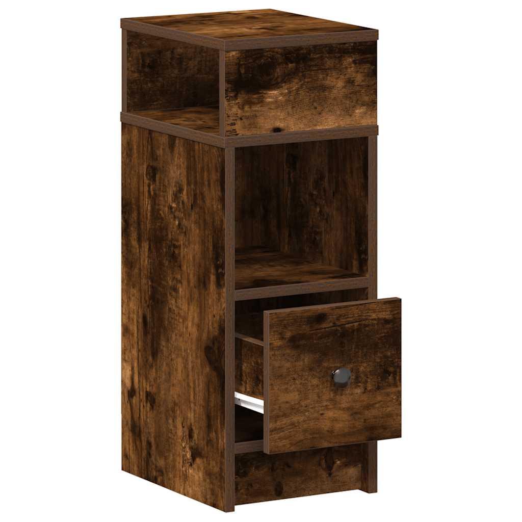 Bedside tables with drawers, 2 pcs., smoky, 25x31x66cm