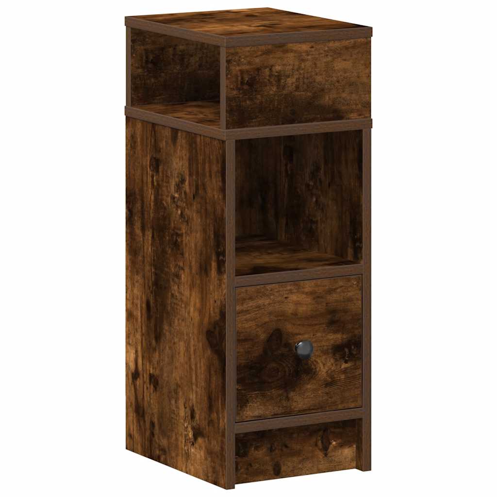 Bedside tables with drawers, 2 pcs., smoky, 25x31x66cm
