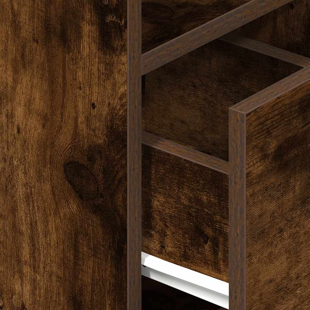 Bedside tables with drawers, 2 pcs., smoky, 25x31x66cm