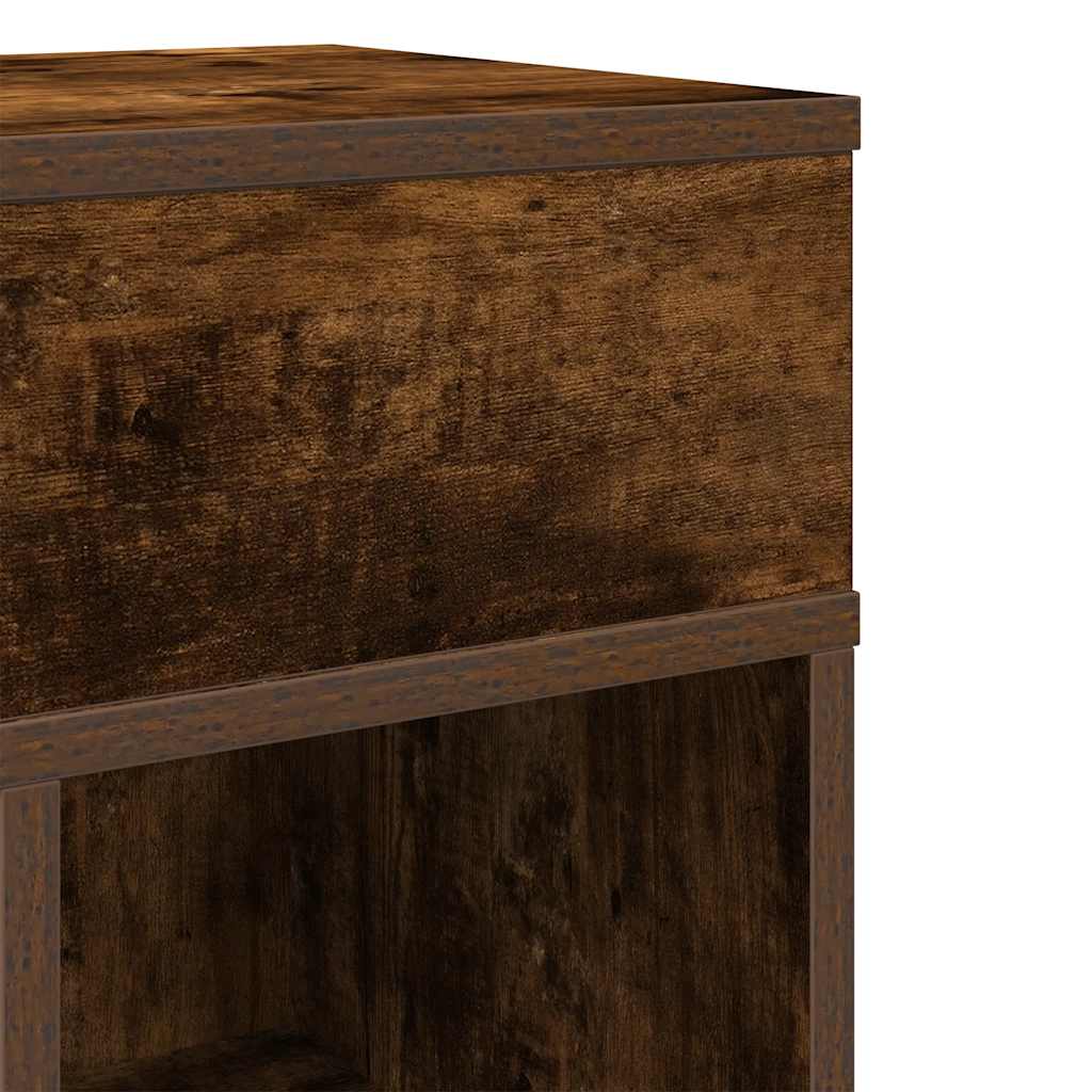 Bedside tables with drawers, 2 pcs., smoky, 25x31x66cm
