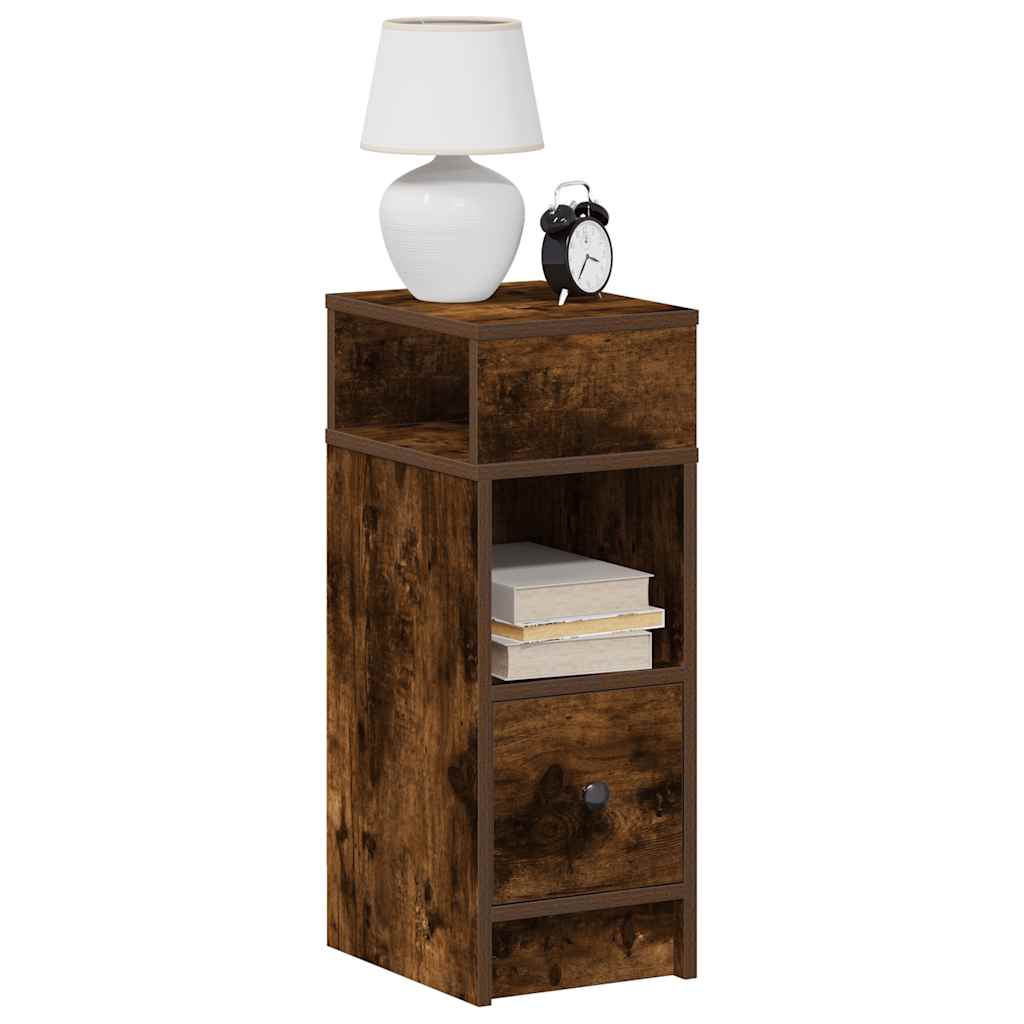 Bedside tables with drawers, 2 pcs., smoky, 25x31x66cm
