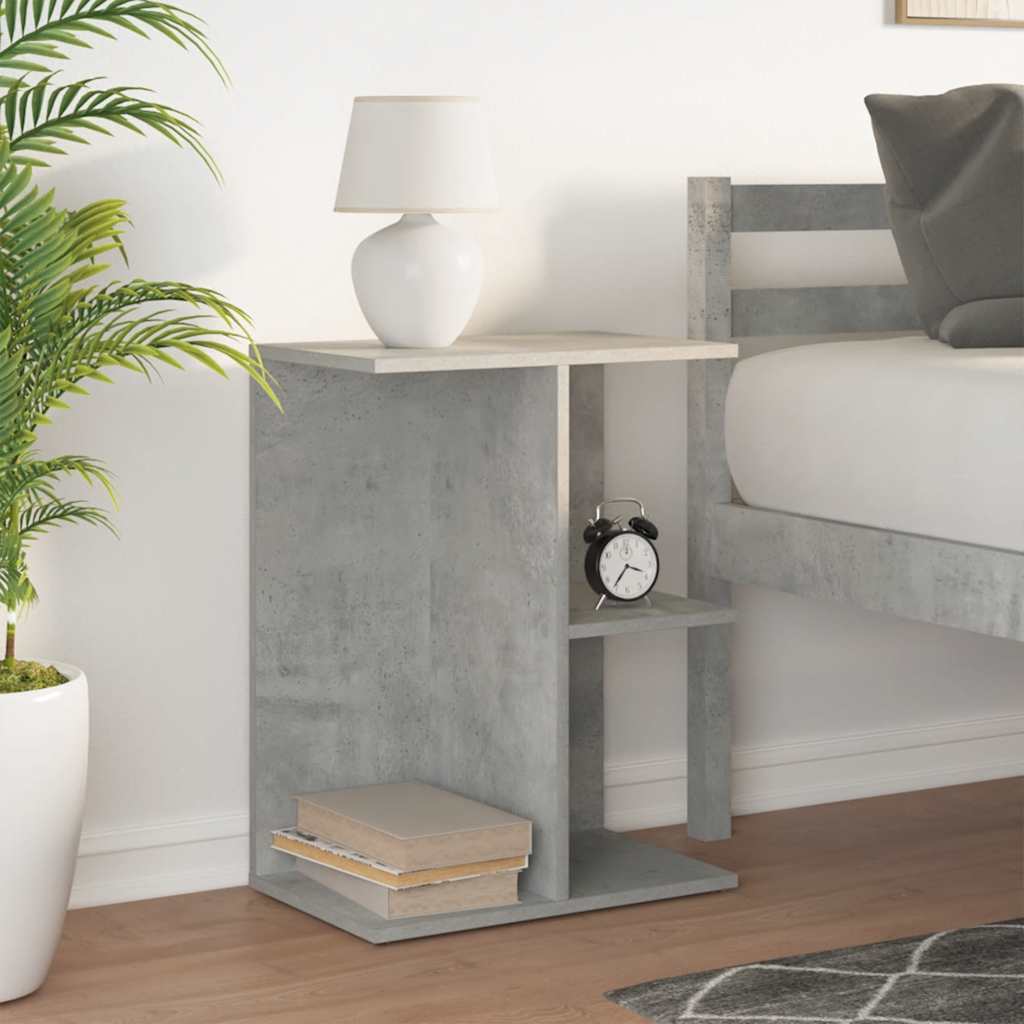 Nightstand, grey, 46.5x29x61cm, engineered wood