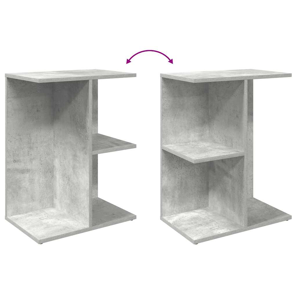 Nightstand, grey, 46.5x29x61cm, engineered wood