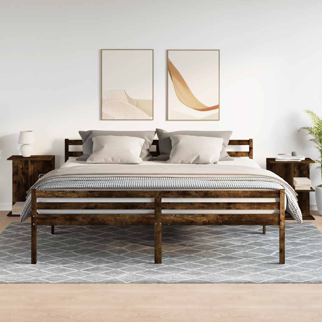 Bedside tables, 2 pcs., smoke, 46.5x29x61cm, wood