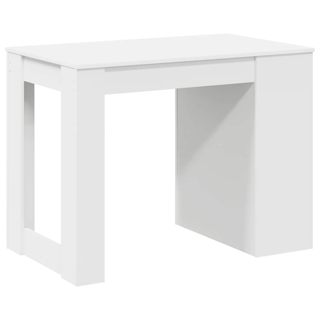 Rakstāmgalds ar atvilktni/plauktu, balts, 102x62x77,5cm
