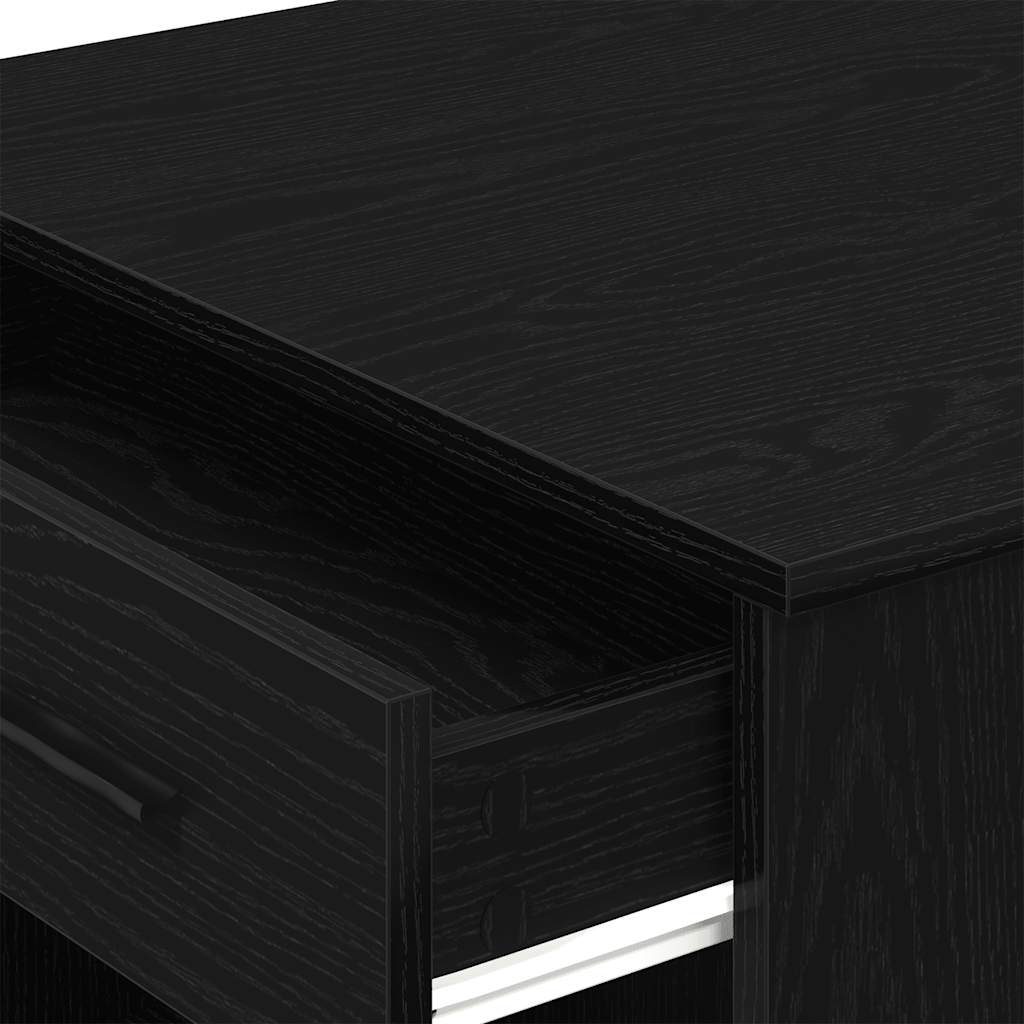 Desk with drawer/shelf, oak, 102x62x77.5cm