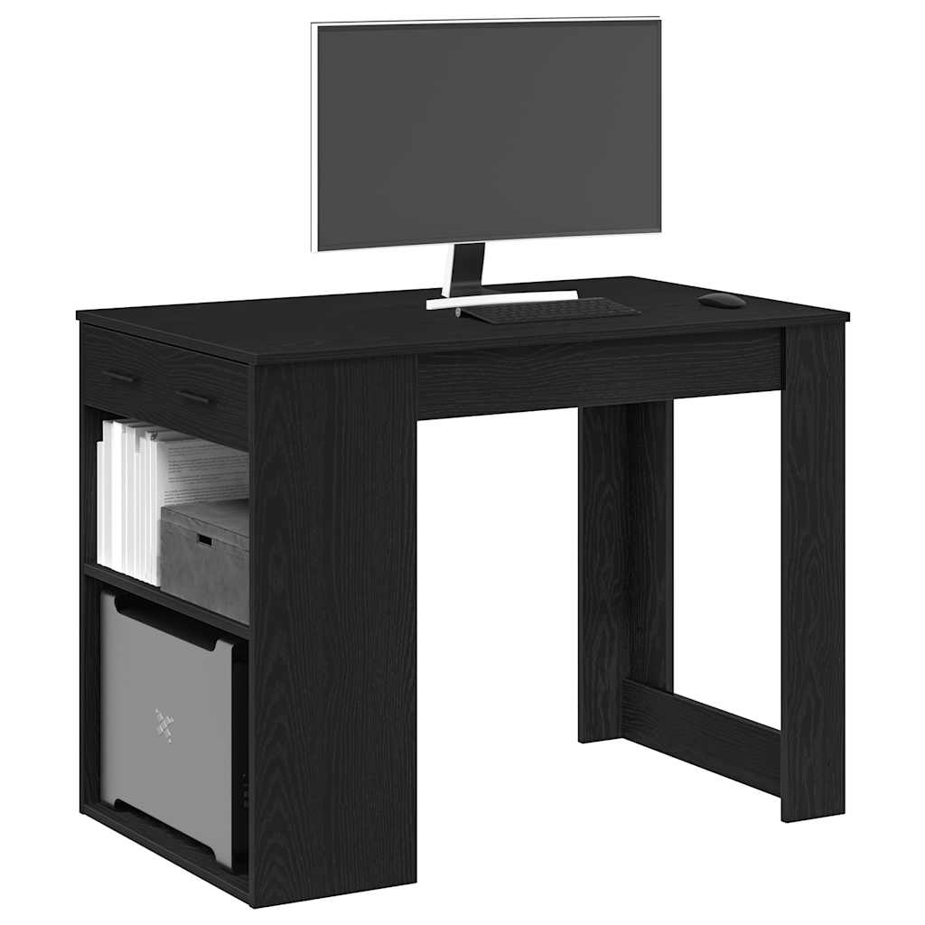 Desk with drawer/shelf, oak, 102x62x77.5cm