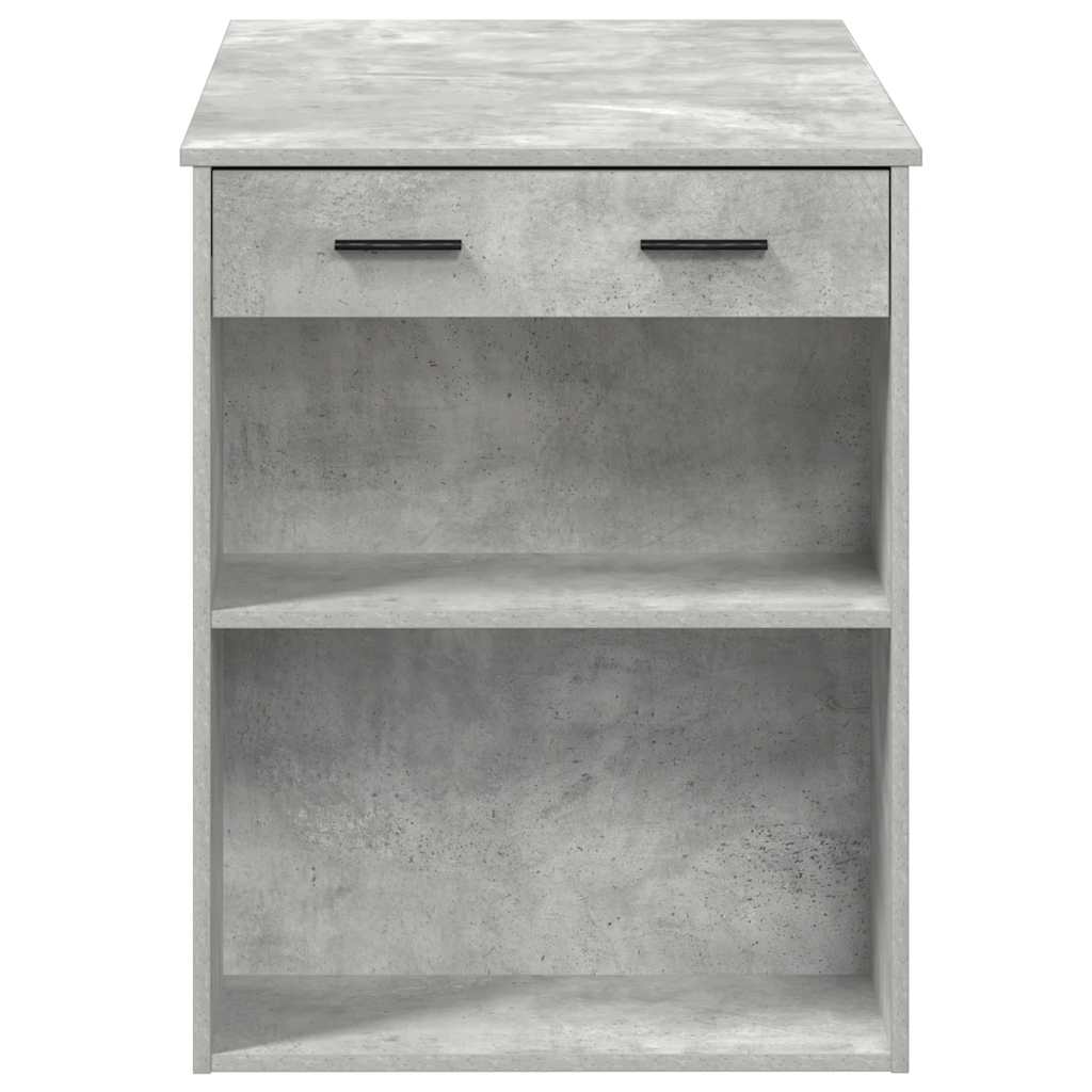 Desk with drawer/shelf, gray, 102x62x77.5cm