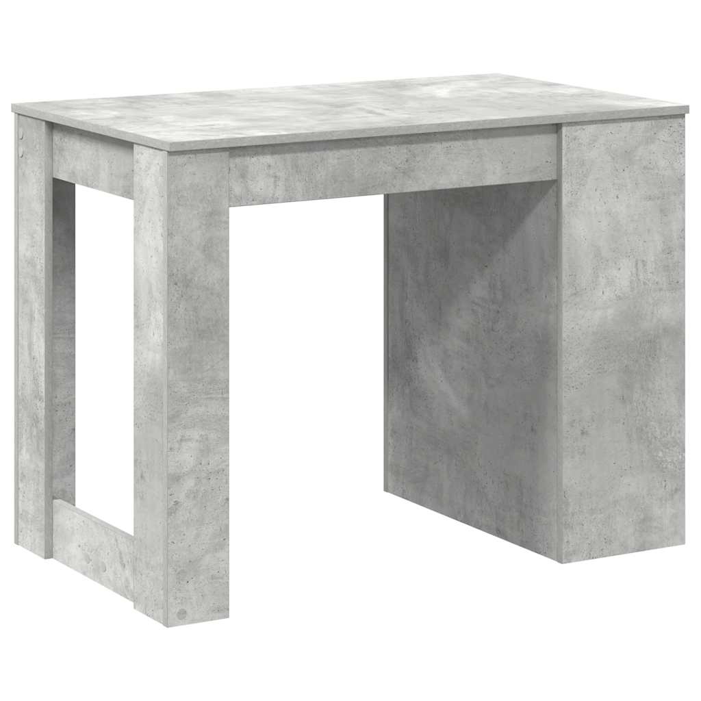 Desk with drawer/shelf, gray, 102x62x77.5cm