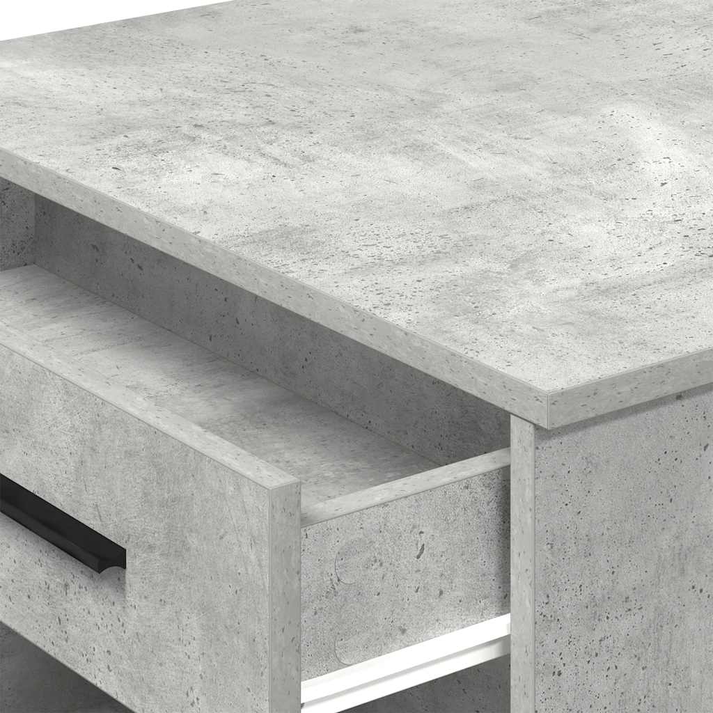 Desk with drawer/shelf, gray, 102x62x77.5cm